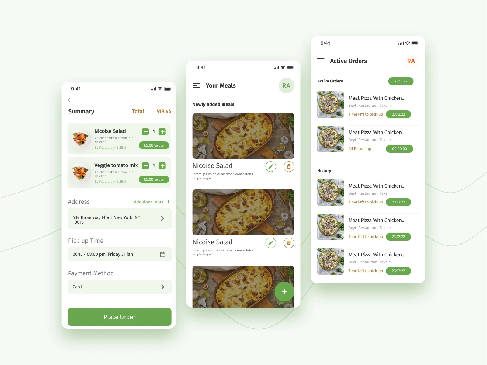 YamYam Meal Delivery App UI/UX design screen 2