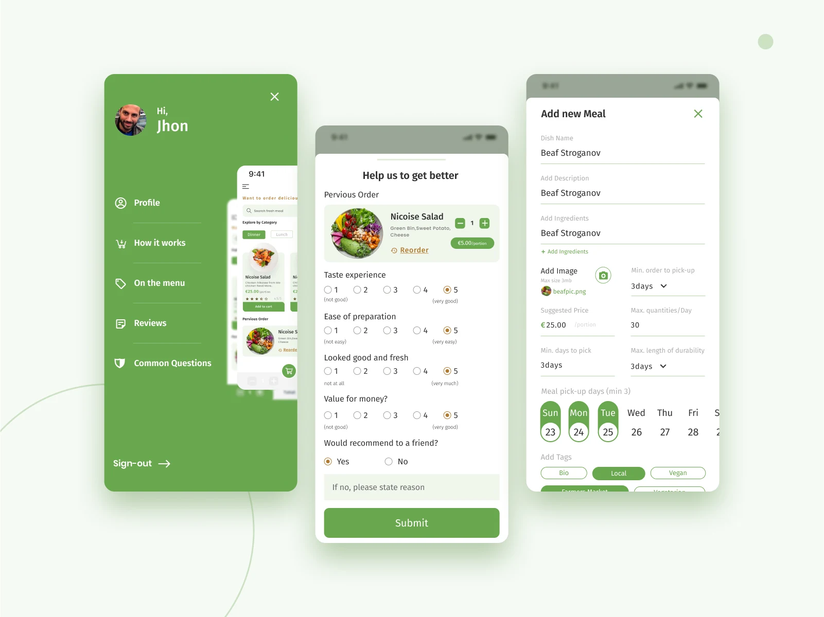 YamYam Meal Delivery App UI/UX design screen 3