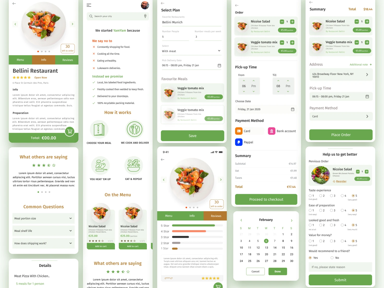 YamYam Meal Delivery App UI/UX design screen 4
