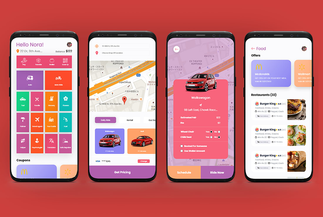 Ride Hailing Super App UI/UX case study