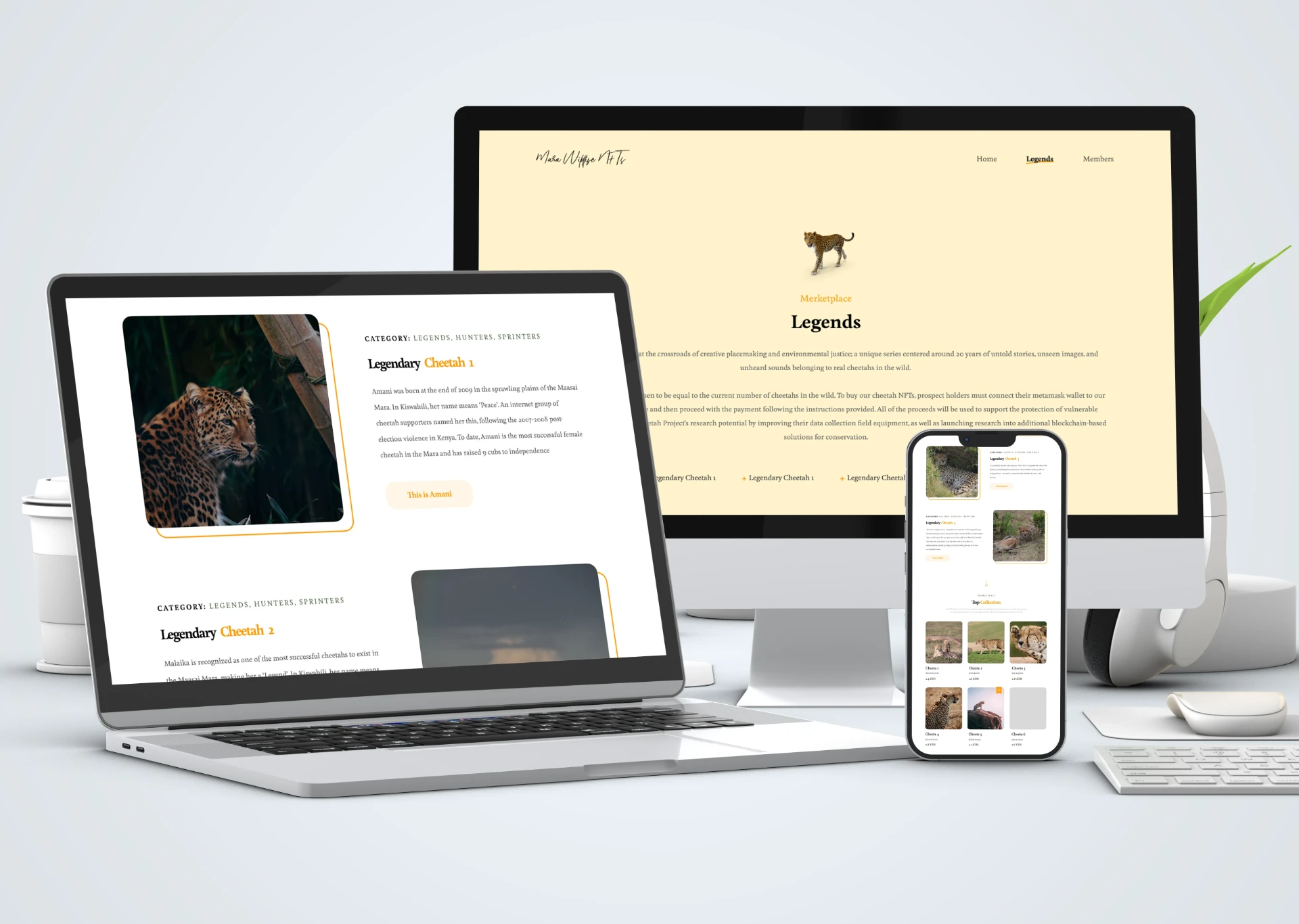 Mara Waffle NFTs Website UI/UX design screen 3