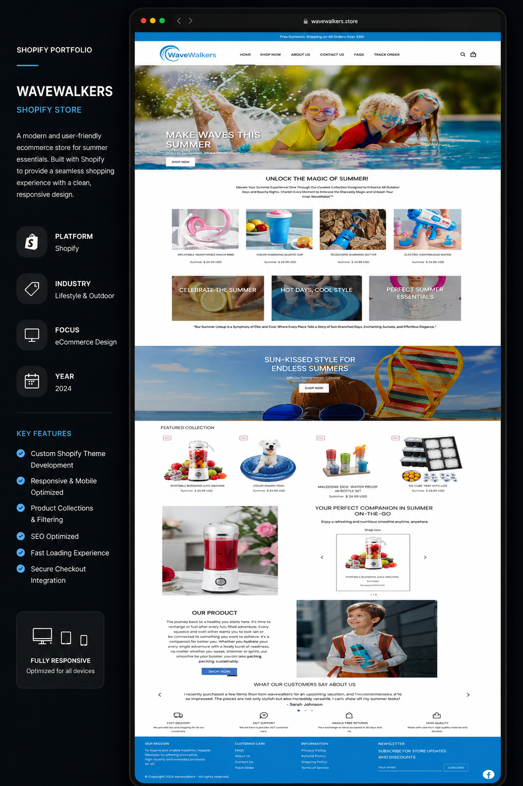 WaveWalkers Summer Essentials Store case study