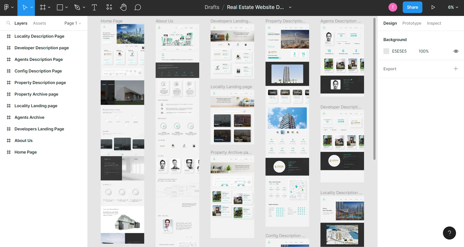 Real Estate Platform UI/UX case study