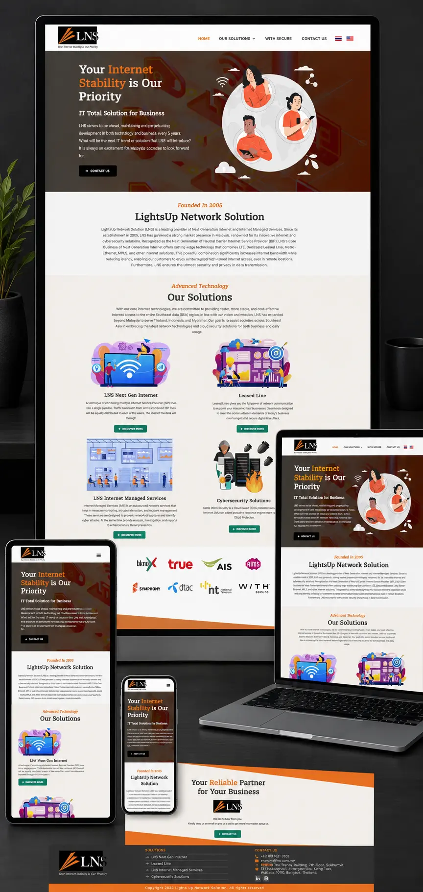LightsUp Network Solution Website case study