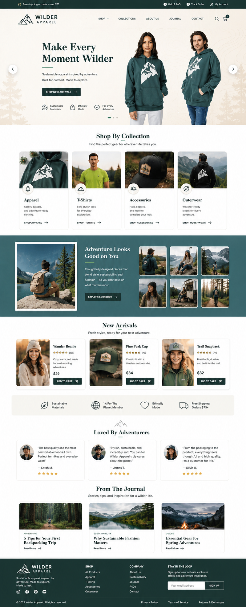 Wilder Apparel Sustainable Clothing Store case study