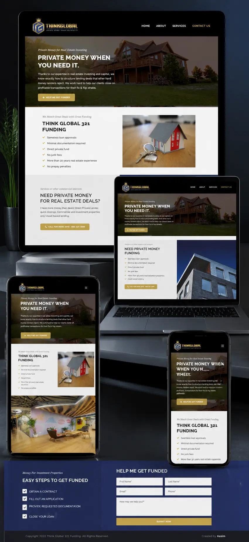 Think Global 321 Funding Website case study