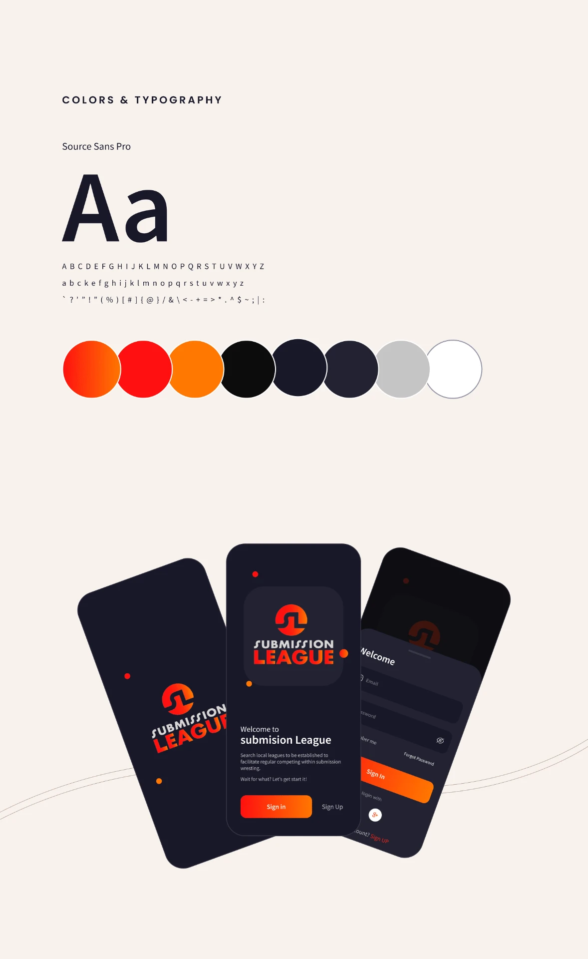Submission League App UI/UX design screen 2