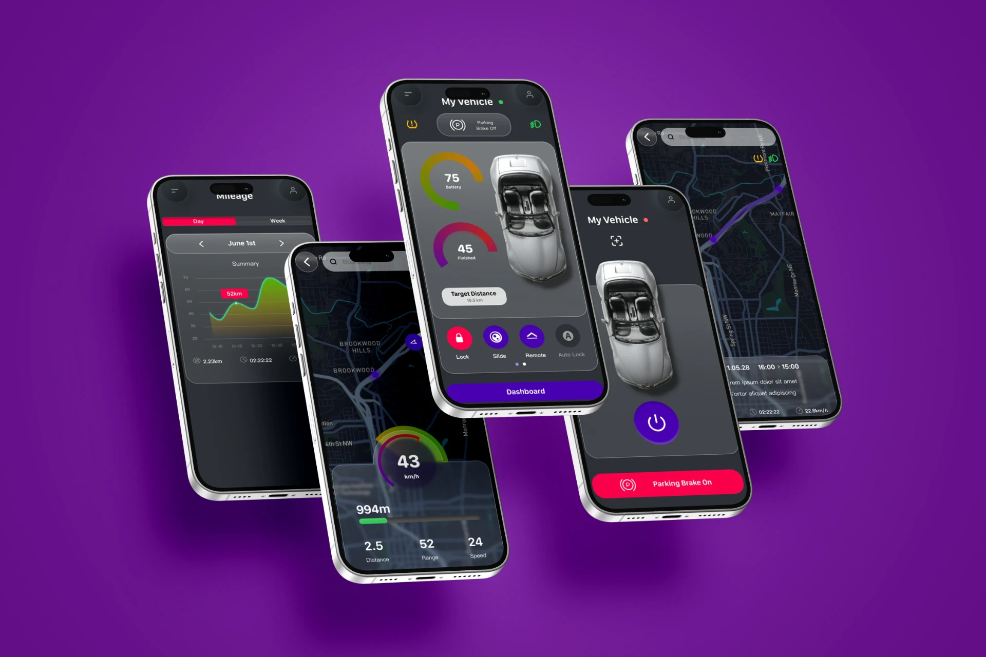 Vehicle Control App UI/UX case study