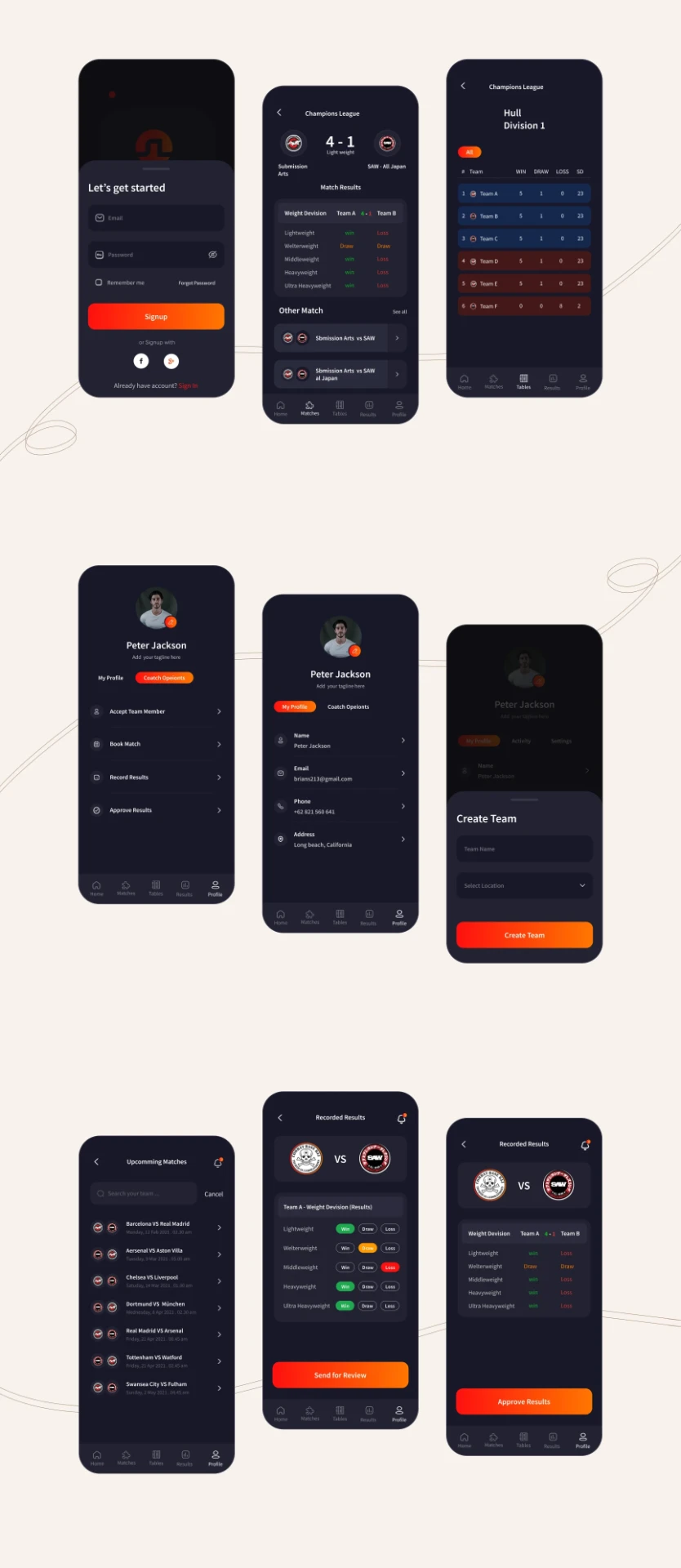 Submission League App UI/UX design screen 3
