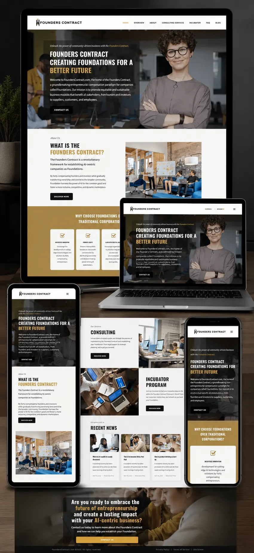 Founders Contract Consulting Website case study