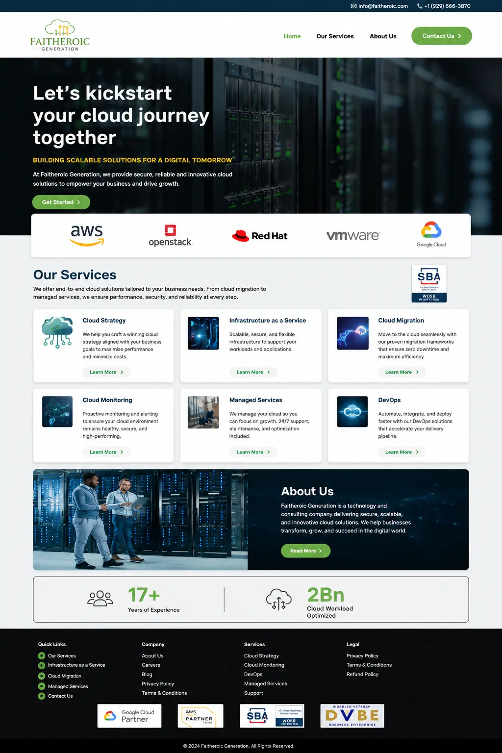 Faitheroic Generation Cloud Website case study