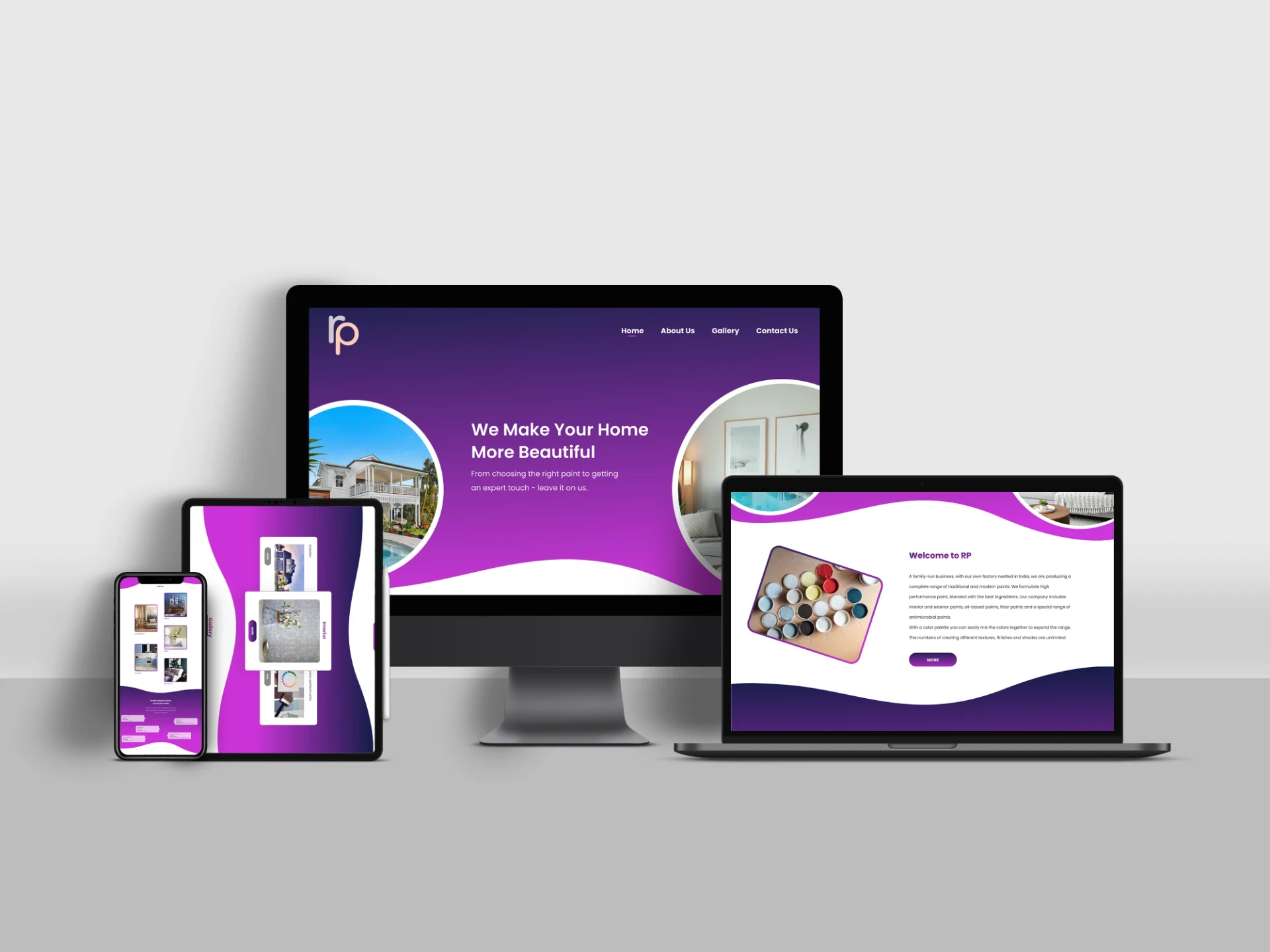 RP Paints Website UI/UX case study